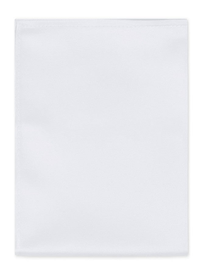 Jacob Alexander Men's Pocket Square Solid Color Handkerchief - White - Image 1